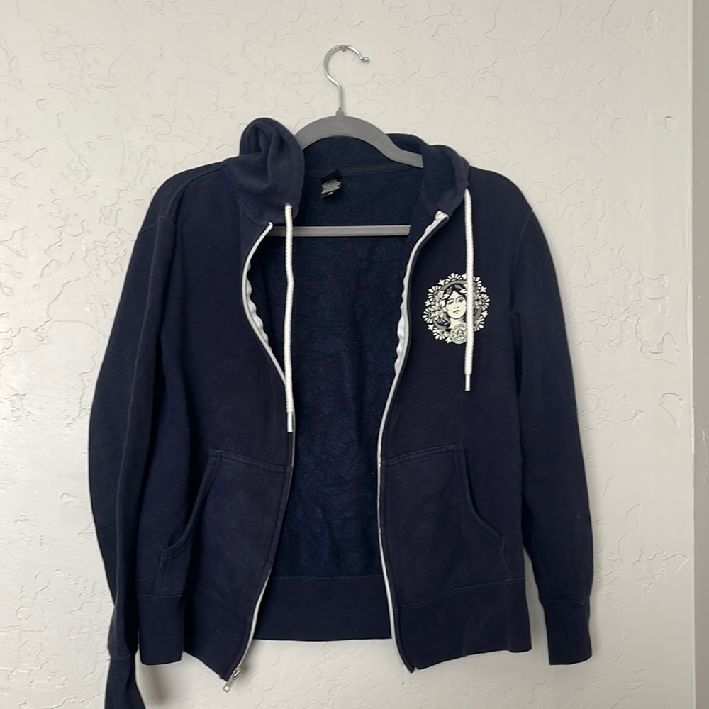 Medium Obey Zip Up Hoodie